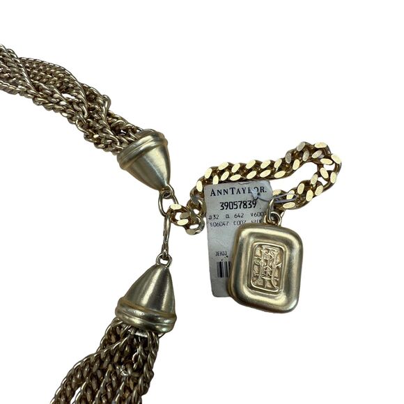 Vintage Ann Taylor Gold Tone Metal 5 Multi‎ Strand Belt main image 7